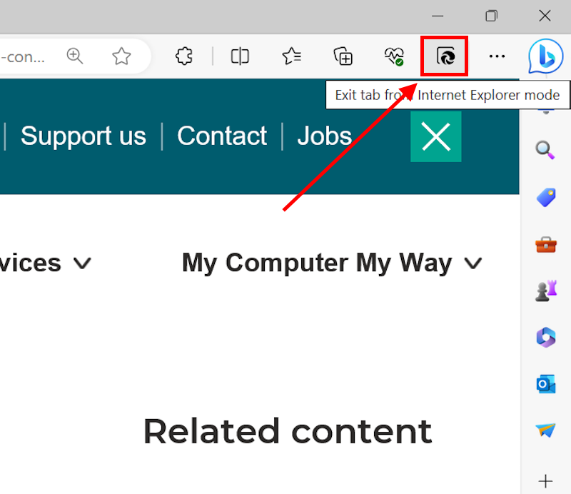 Click the Exit button in the toolbar or click Options and select Exit Internet Explorer